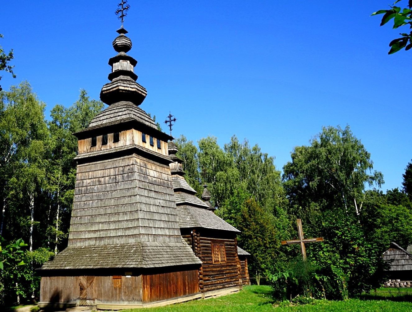  Museum of Folk Architecture in Lviv, old wooden church