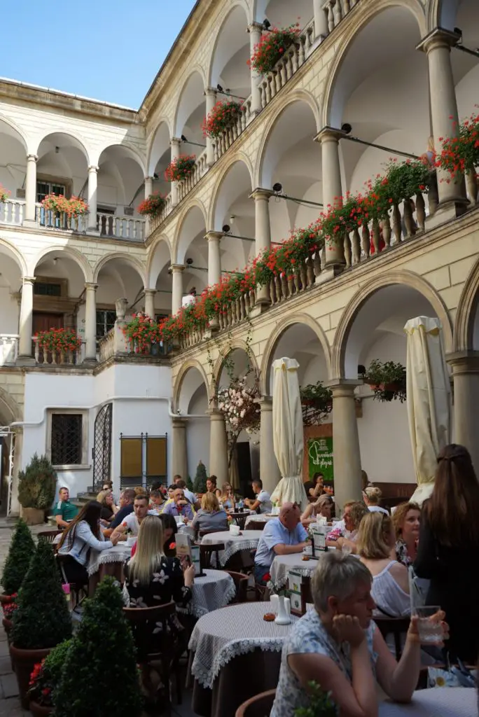 Restaurant at the Italian courtyard