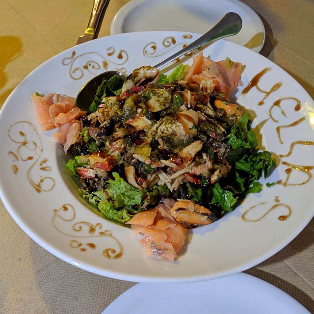 Perfect Fish Salad at Hellas Restaurant