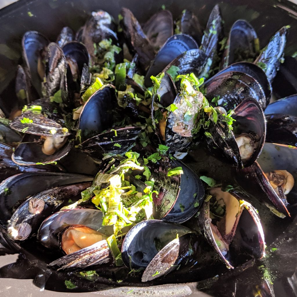 Steamed mussels at aroma restaurant