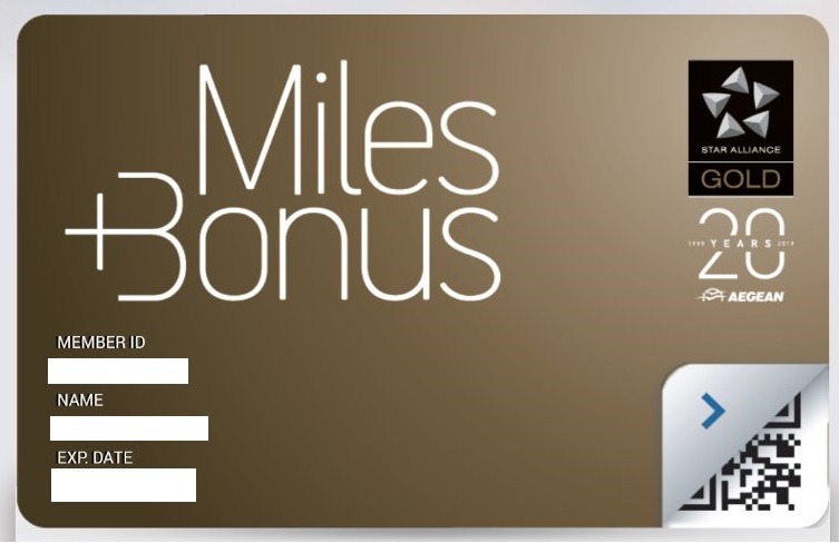 Aegean Airlines gold card