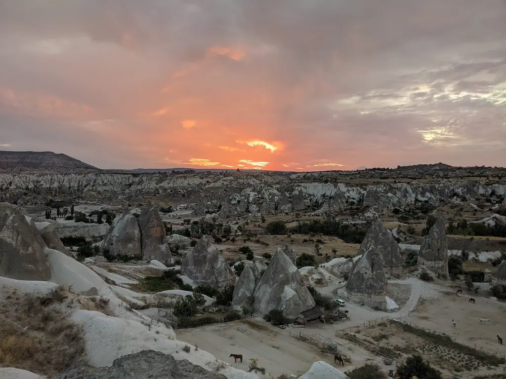Picture from the Viewpoints During The Sunrise or Sunset, Goreme, Cappadocia