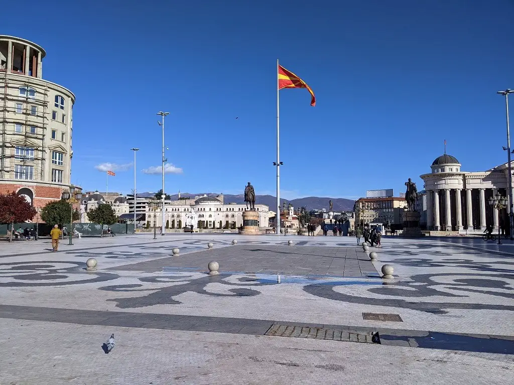 The main square of Skopje