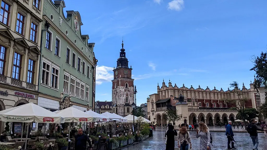 One Day In Krakow Old Town: Terraces In Rynek Square