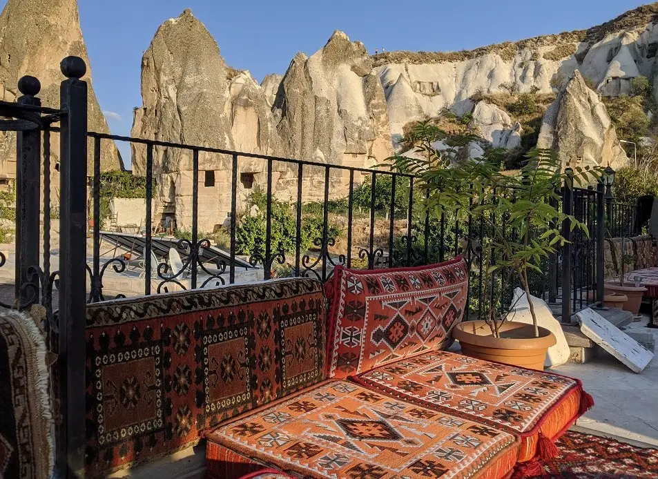 Top Roof Terrace of our hotel in Goreme