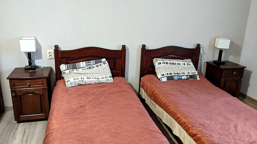 Bedroom at  hotel “Zhayvoronok” 