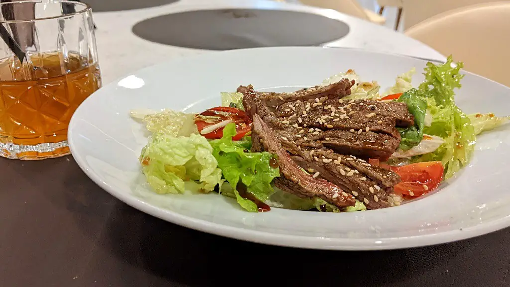 fancy “Zhayvoronok” restaurant salad