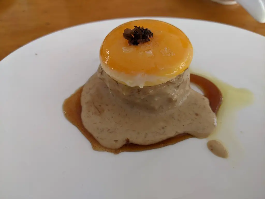 The Best Tapas Bars In Seville, SpainL Egg yolk on boletus (mushroom) cake